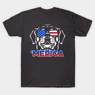 Patriot Rottweiler Merica Tee T-Shirt